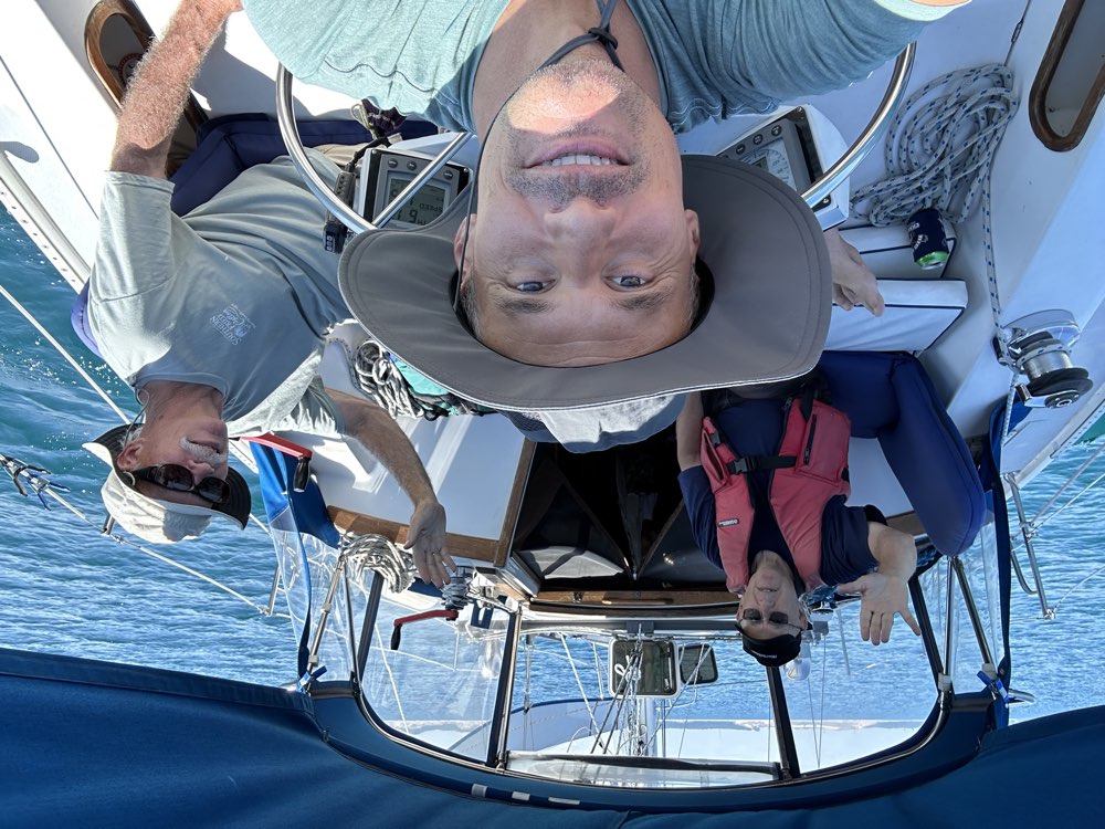 Matt Rolph out sailing with clients off the Southern California coast