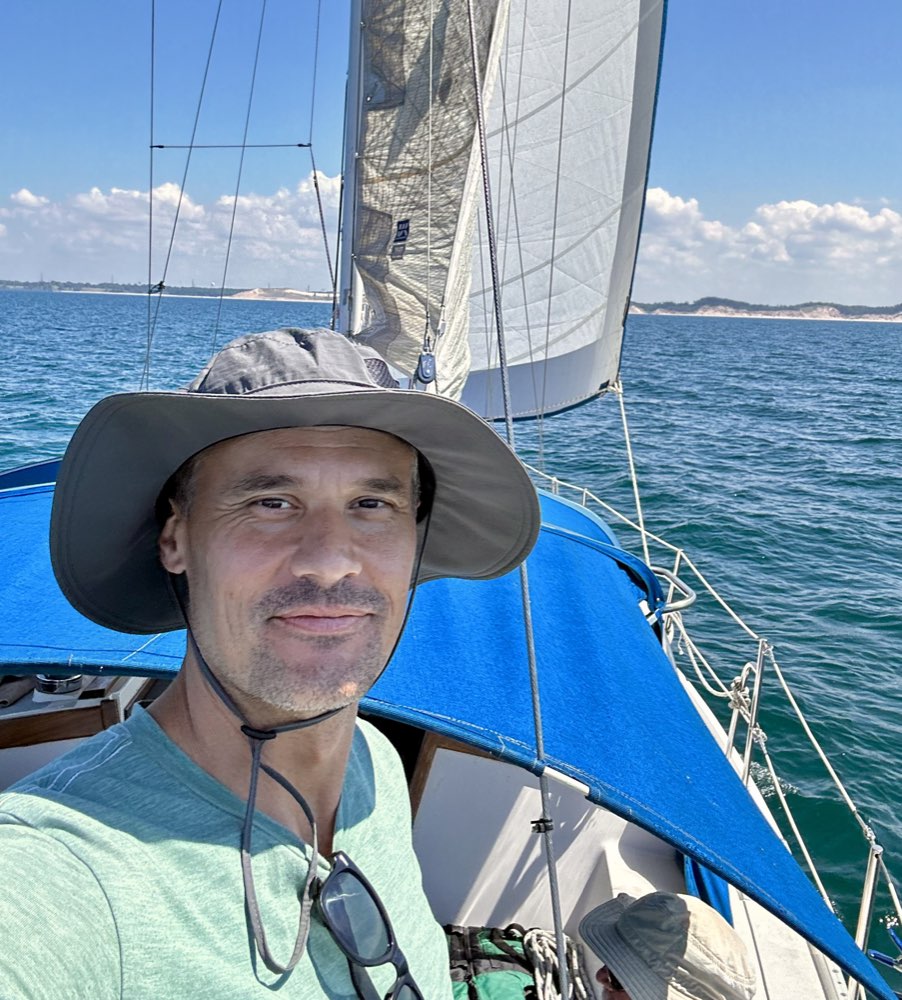 Matt Rolph, independent Medicare broker, sailing off the Southern California coast